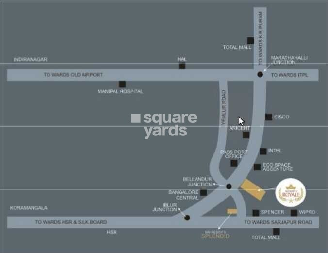 G M Reddys Royale Apartments Location Image