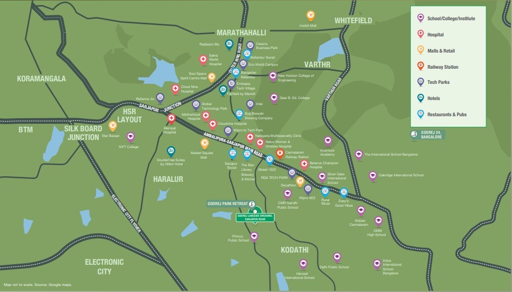 Godrej Lakeside Orchard Location Image