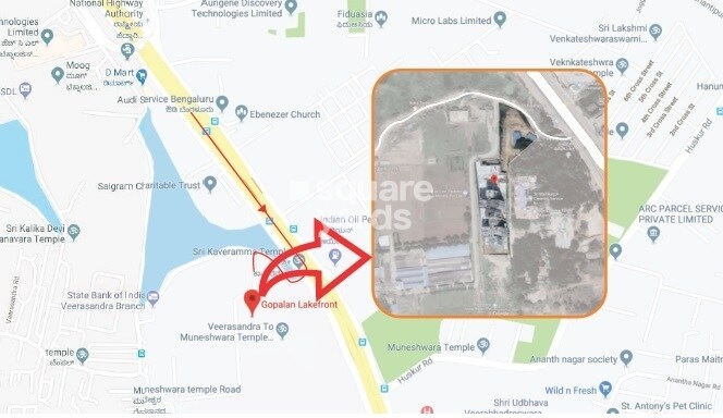 Gopalan Lake Front Location Image