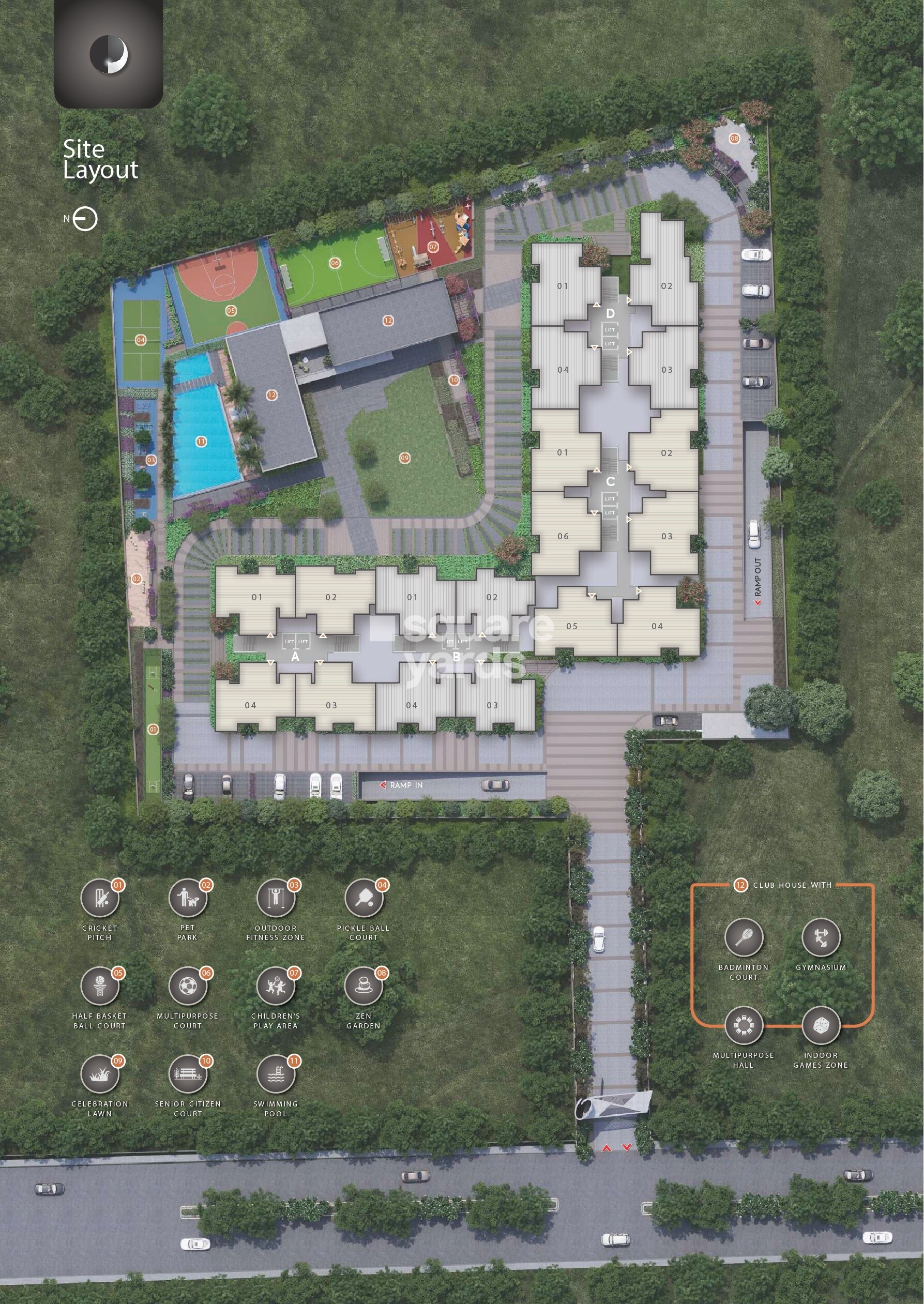 Goyal-Orchid-Platinum_an aerial view of a field with a large building