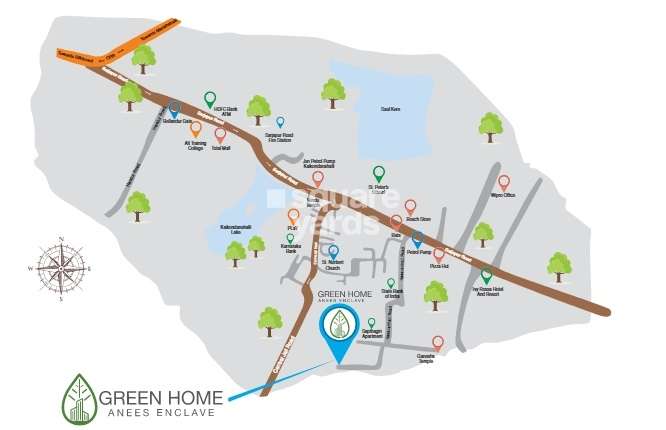 green anees enclave project location image1