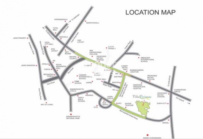 Jains Villa Vivianaa Location Image