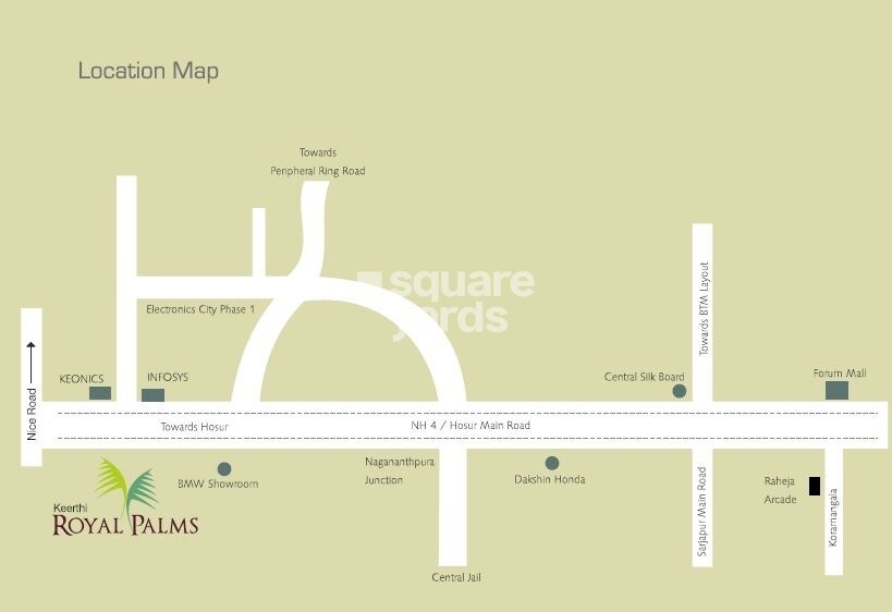 Keerthi Royal Palms Location Image