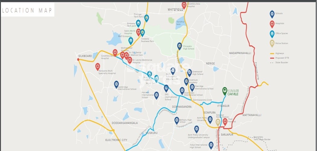 Kumari Oakville Villas Location Image