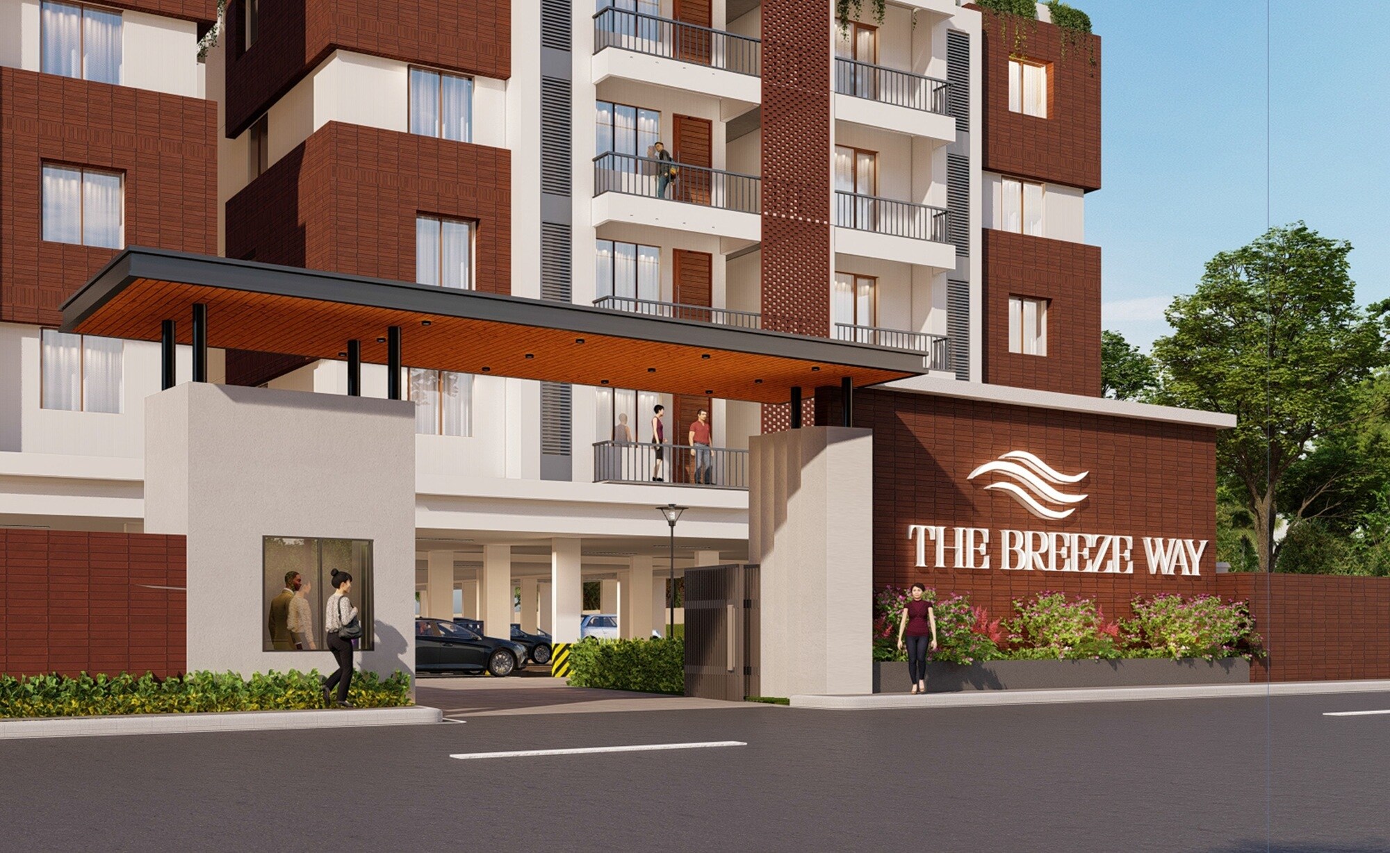 M Square The Breeze Way Entrance View