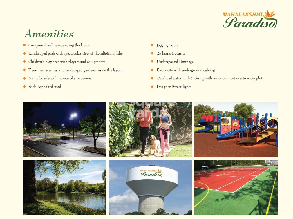 Mahalakshmi Paradiso Amenities Features