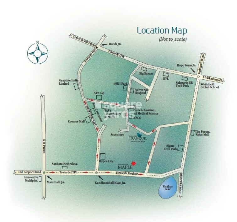 Mahaveer Tranquil Whitefield Location Image