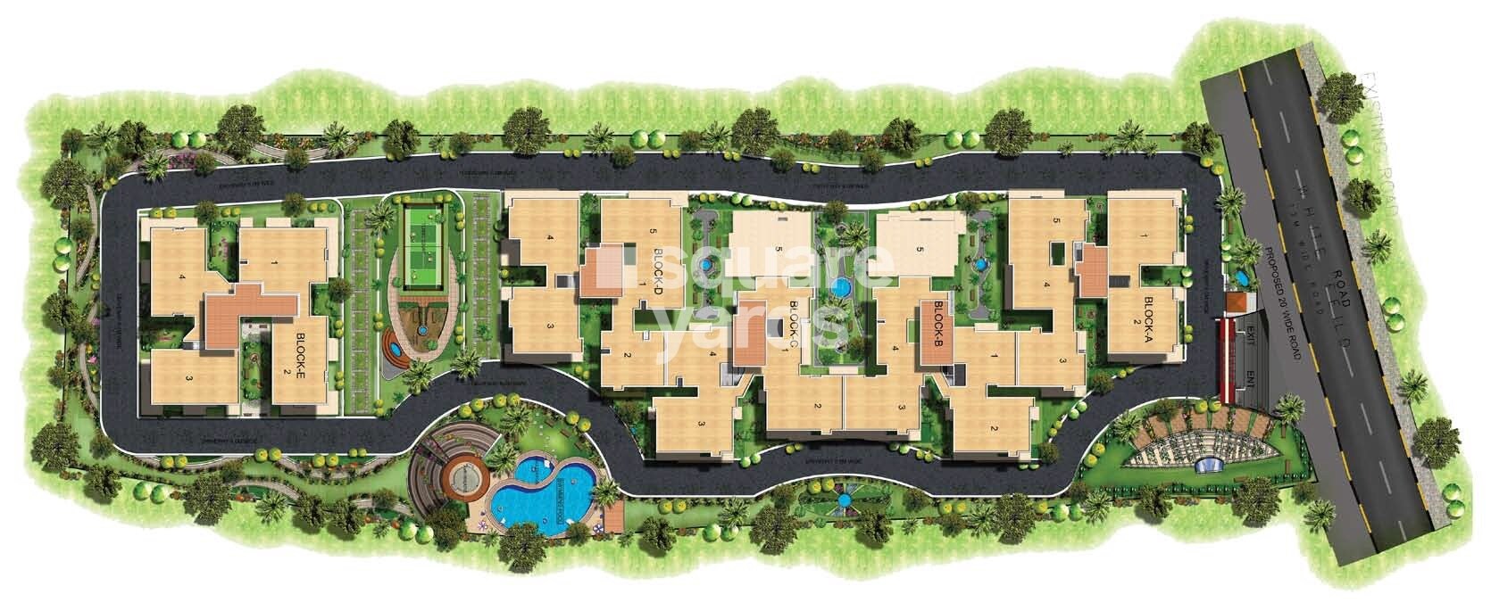Mahaveer Tranquil Whitefield Master Plan 1