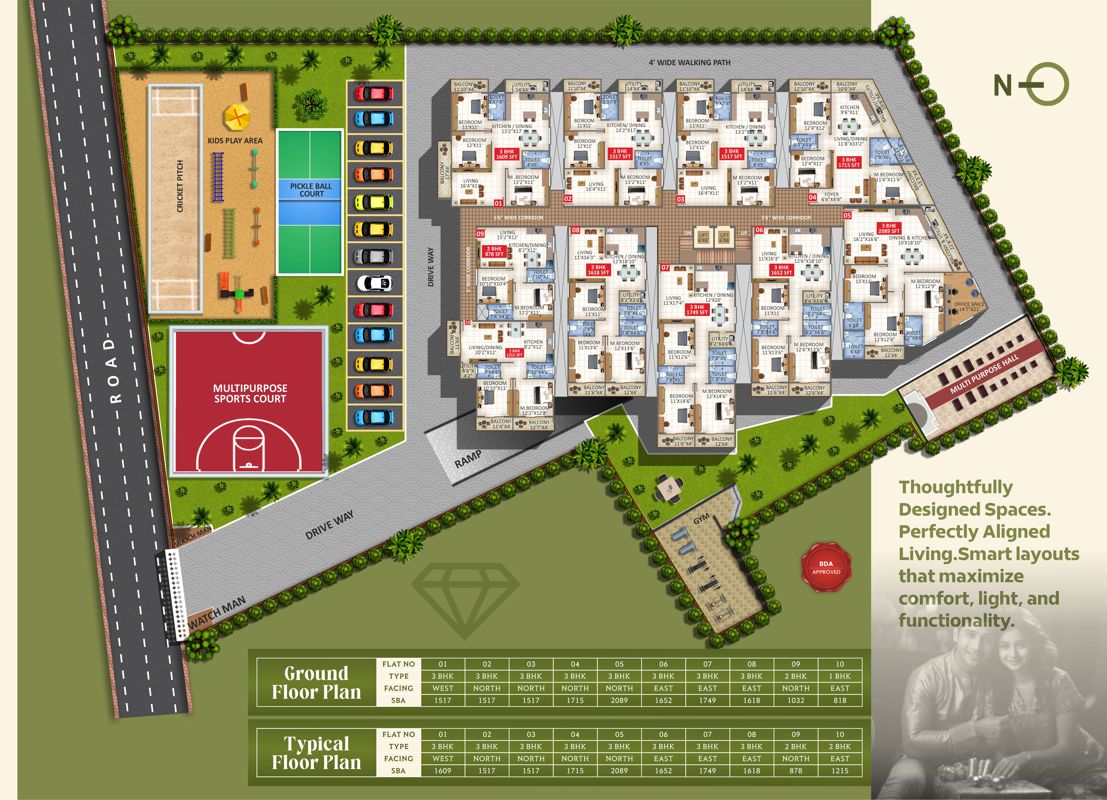 Maitree Vajra Floor Plans