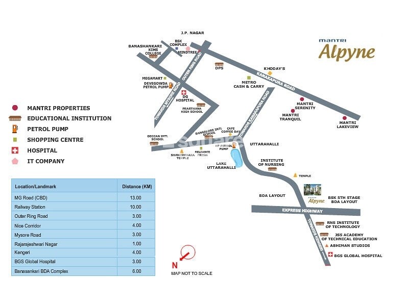 Mantri Alpyne Location Image