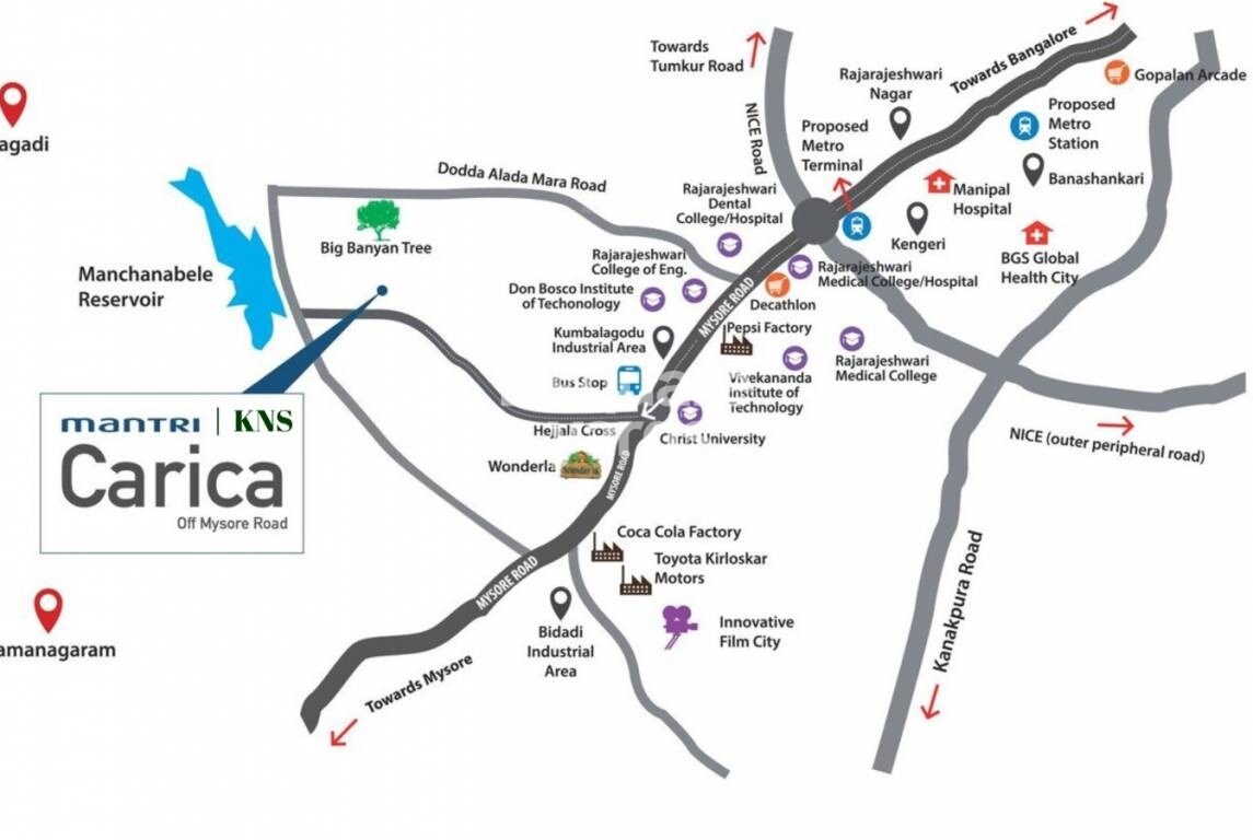 Mantri KNS Carica Location Image
