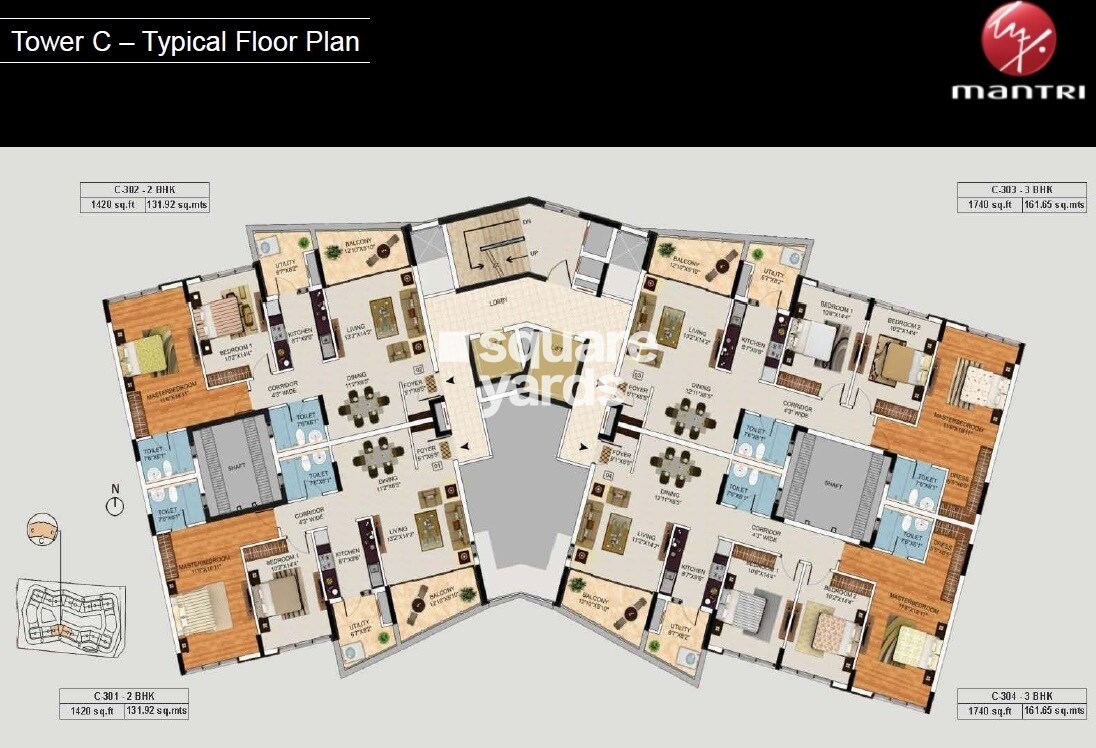 Mantri Manyata Lithos Floor Plans 3