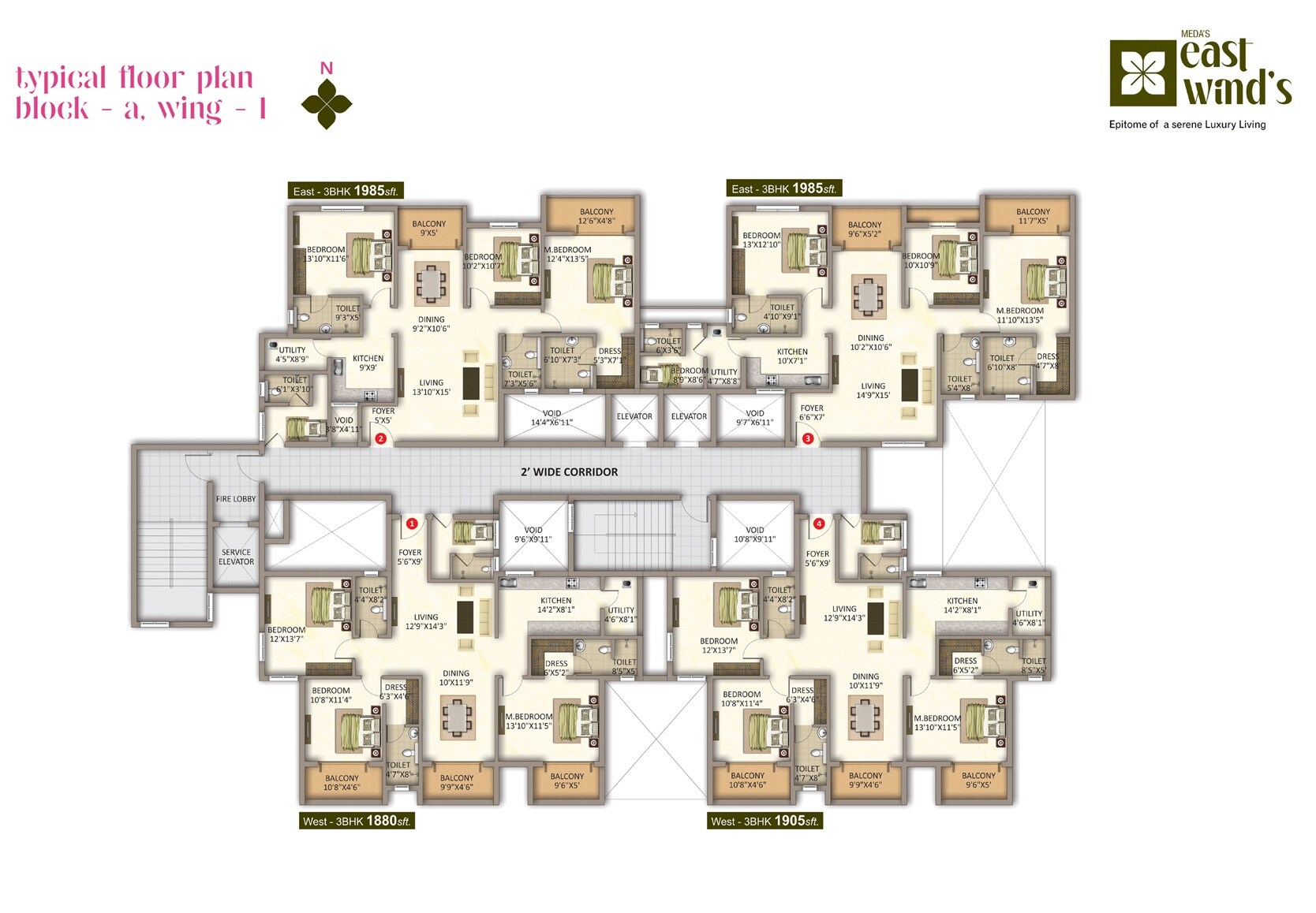 Meda East Winds Floor Plans 1