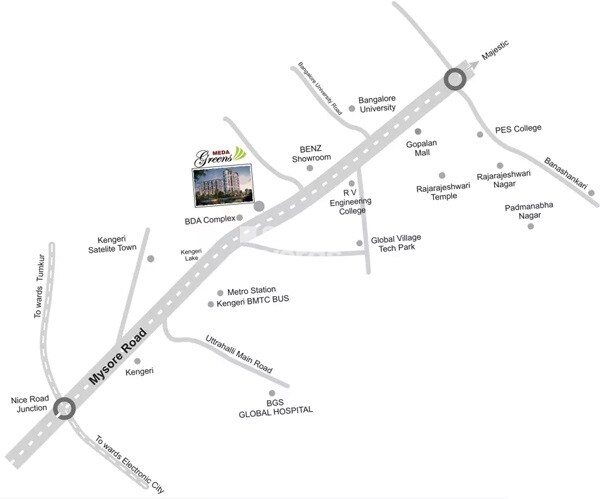 Meda Greens Location Image