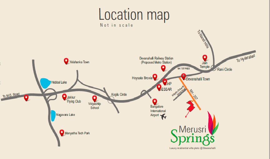 Merusri Springs Plots Location Image