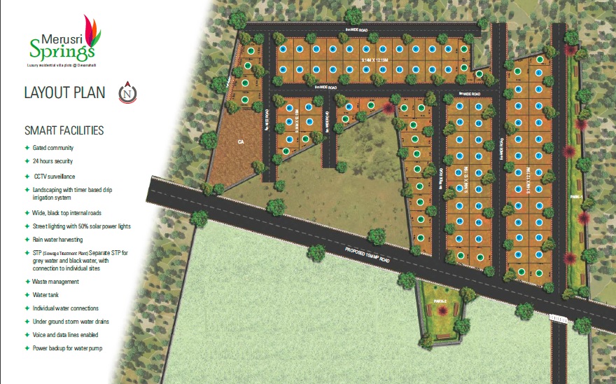 Merusri Springs Plots Master Plan Image