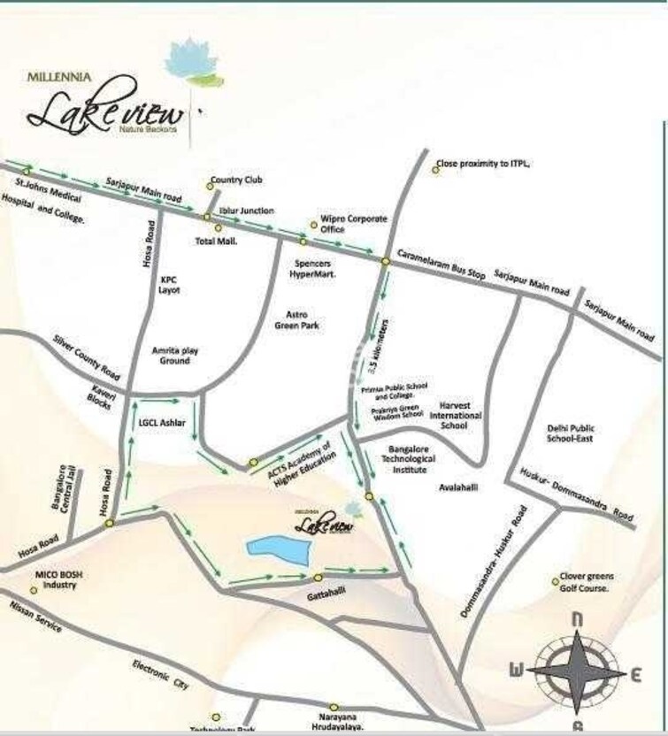 Millennia Lakeview Location Image