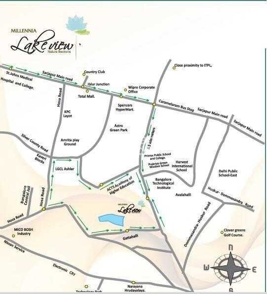 Millennia Lakeview Location Image