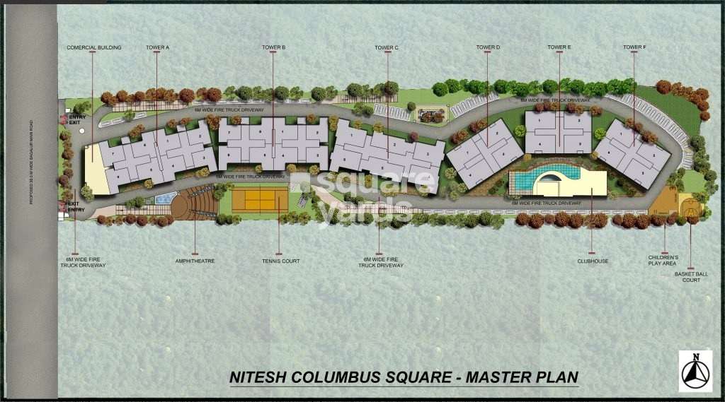 nitesh columbus square project master plan image1