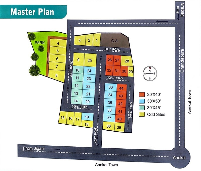 Pragathi Sai Lakshmi Layout Master Plan 1