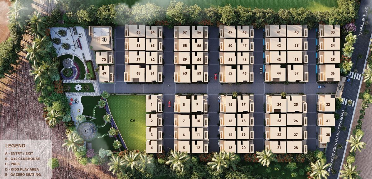 Prayuktha-Earth-Soul_an aerial view of a building with a clock on it