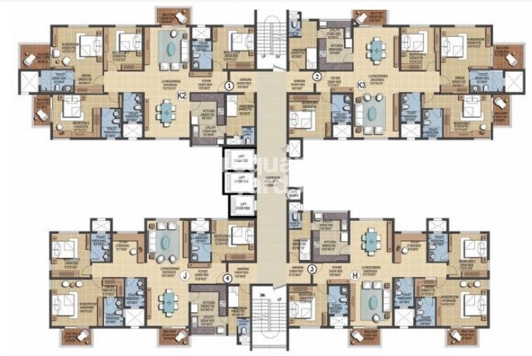 Prestige Ferns Residency Floor Plans 1