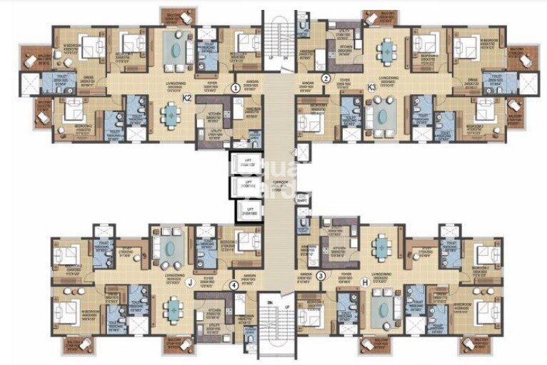Prestige Ferns Residency Floor Plans 1