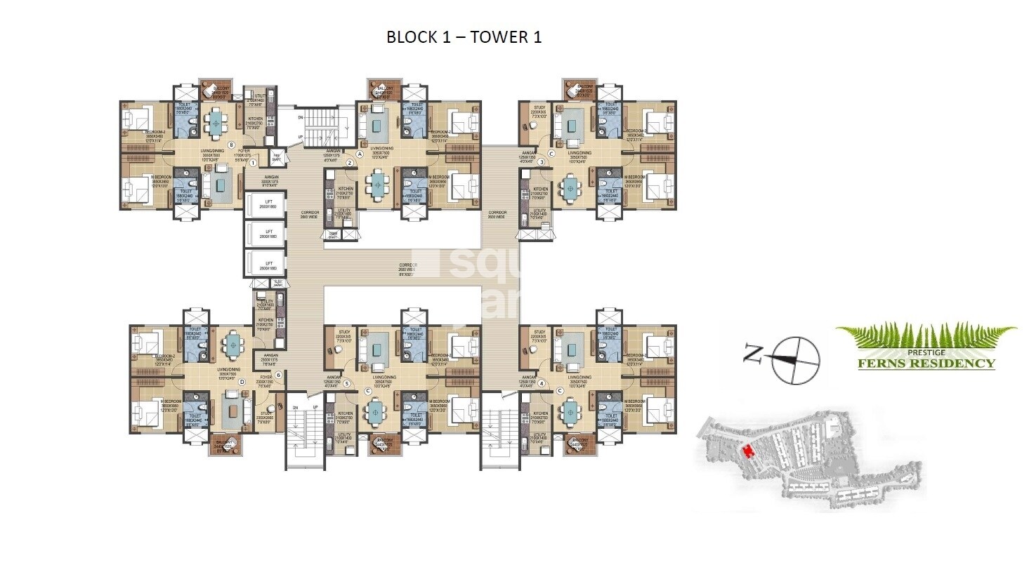 Prestige Ferns Residency Floor Plans 2