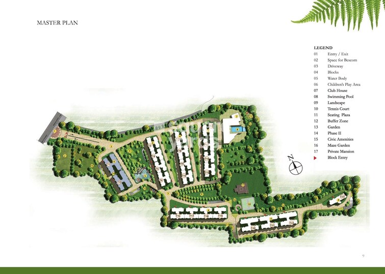 Prestige Ferns Residency Master Plan Image