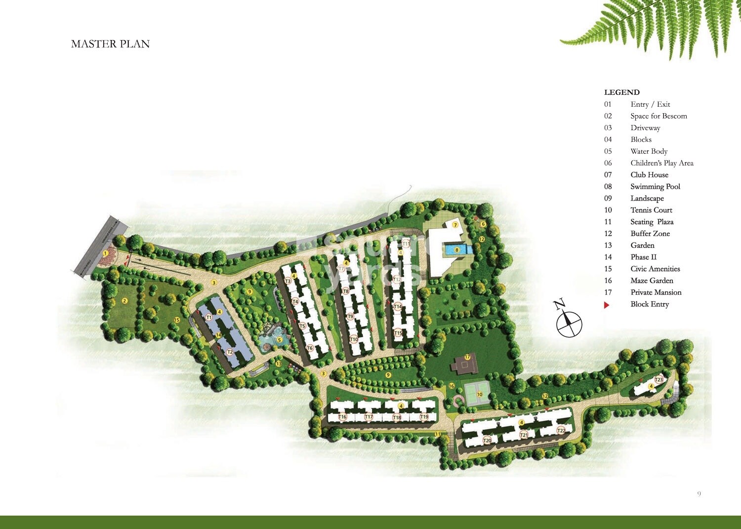 Prestige Ferns Residency Master Plan Image