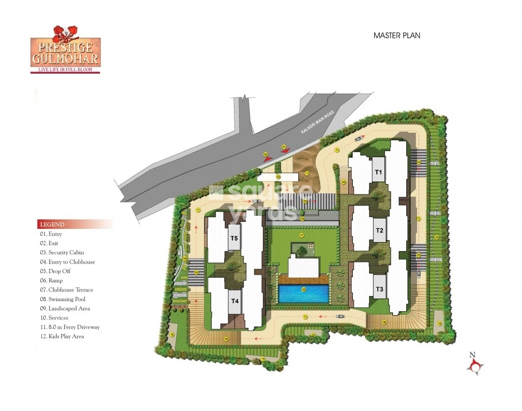 Prestige Gulmohar Master Plan Image