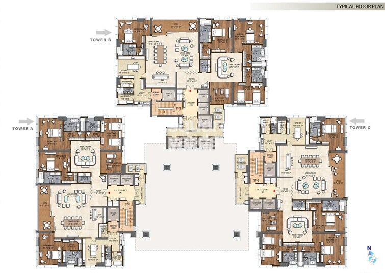 Prestige Kingfisher Towers Floor Plans 3