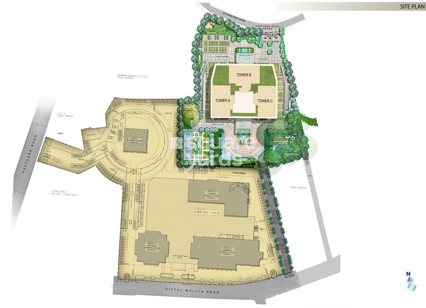 Prestige Kingfisher Towers Master Plan Image