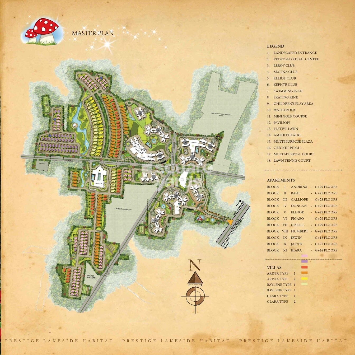 Prestige Lakeside Habitat Apartments Master Plan 1