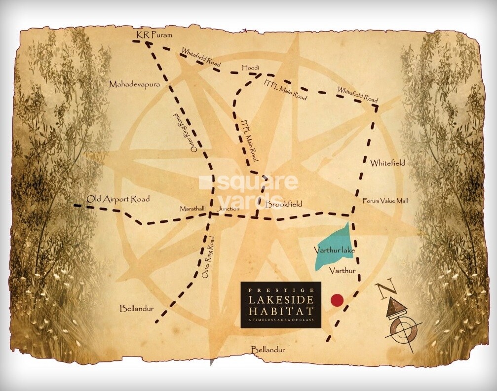 Prestige Lakeside Habitat Villas Location Image