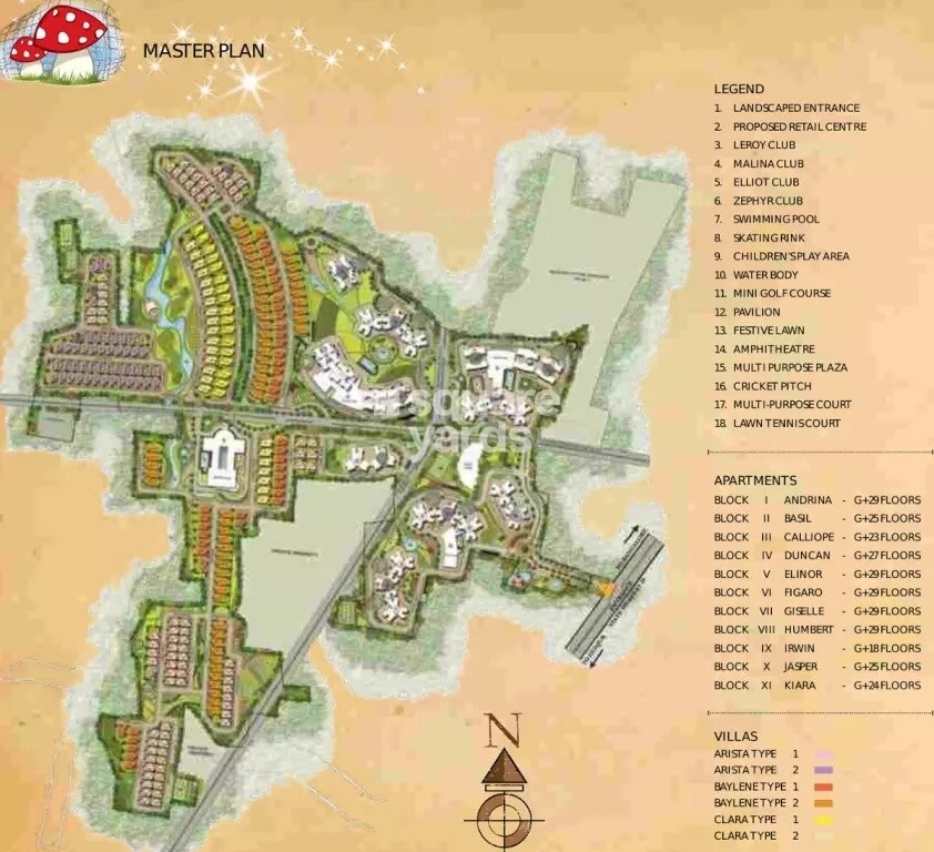 Prestige Lakeside Habitat Villas Master Plan 1