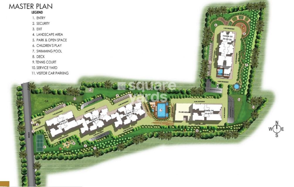 Prestige Misty Waters Vista Towers Master Plan Image