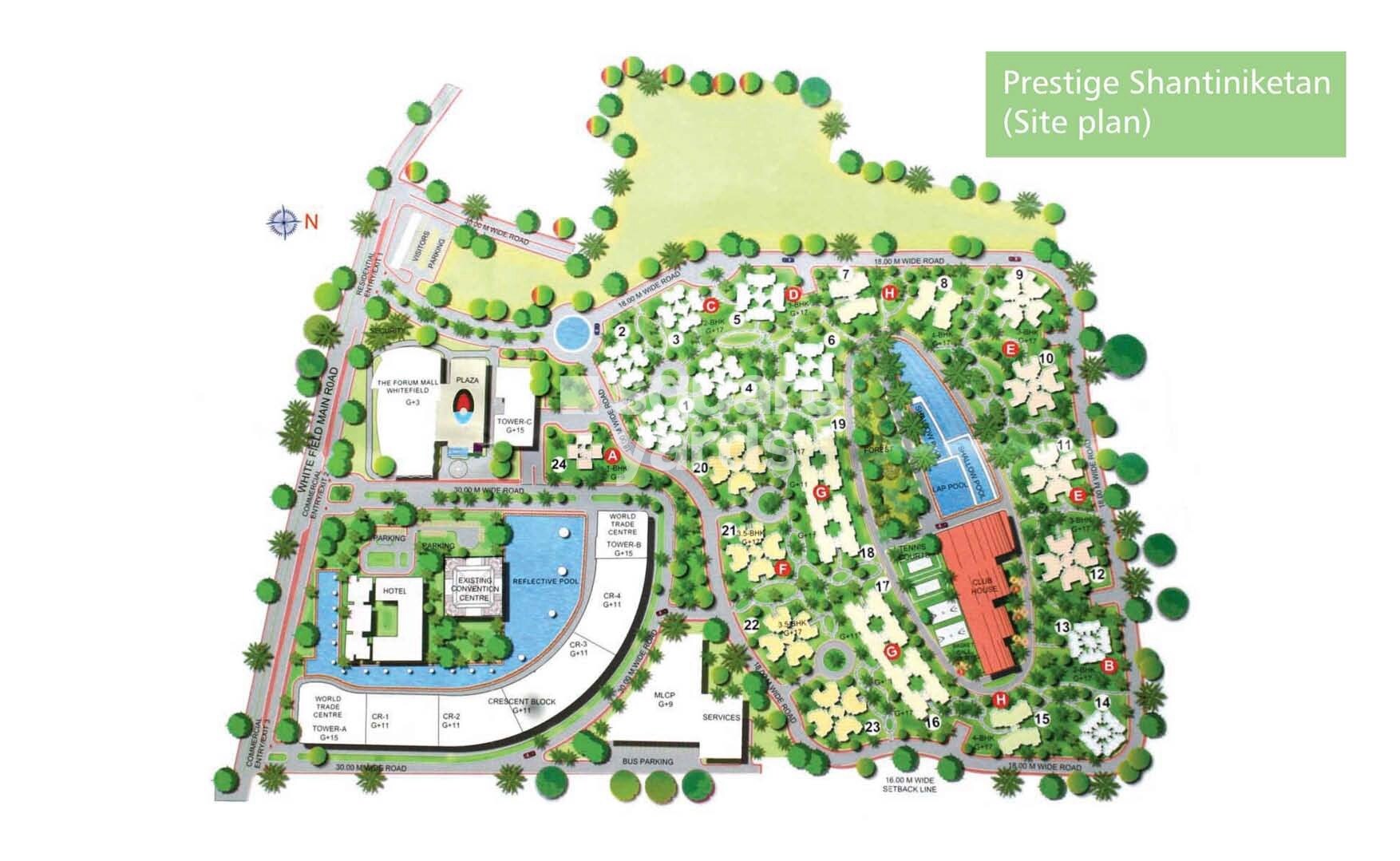 Prestige Shantiniketan Master Plan Image