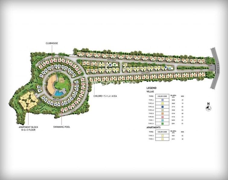 Prestige Silver Oak Villa Master Plan Image