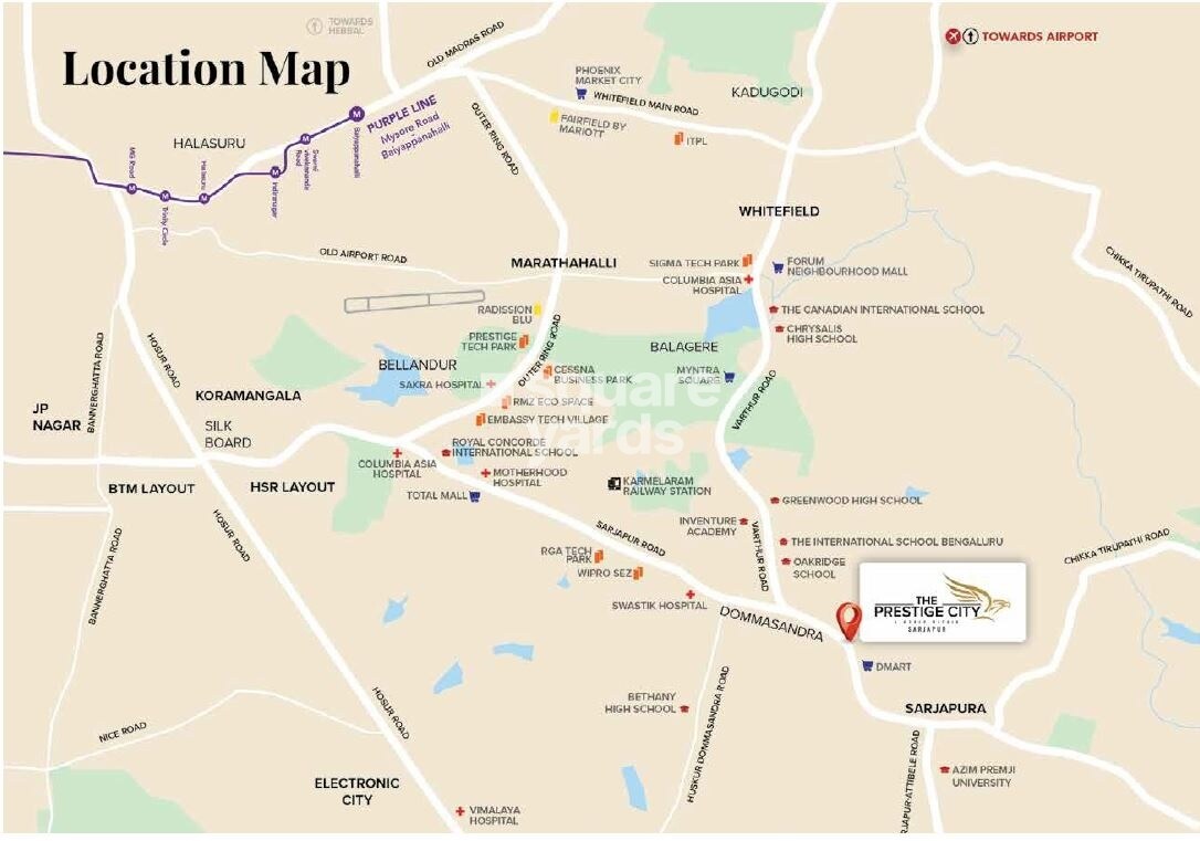 Prestige Smart City Location Image