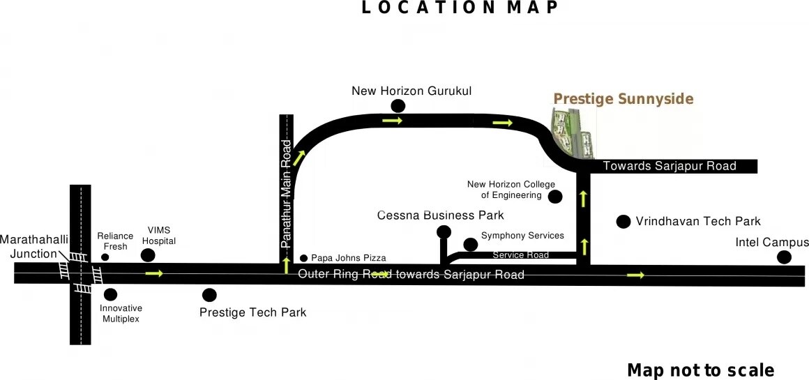 Prestige Sunnyside Oak Location Image