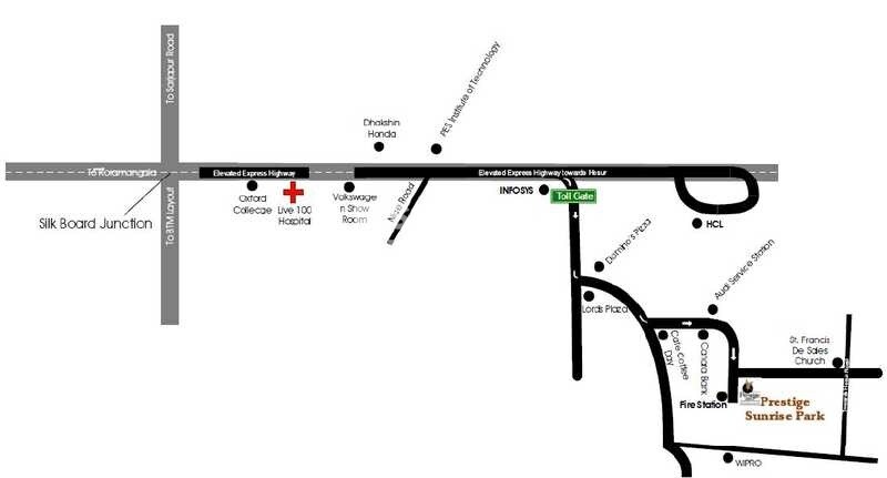 Prestige Sunrise Park Norwood Location Image