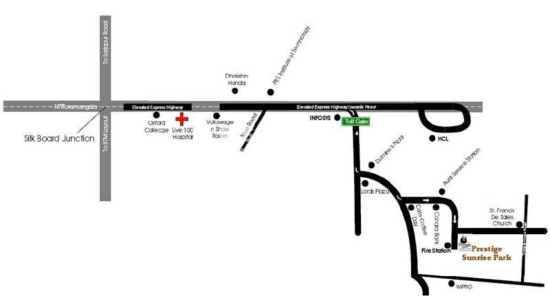 Prestige Sunrise Park Location Image