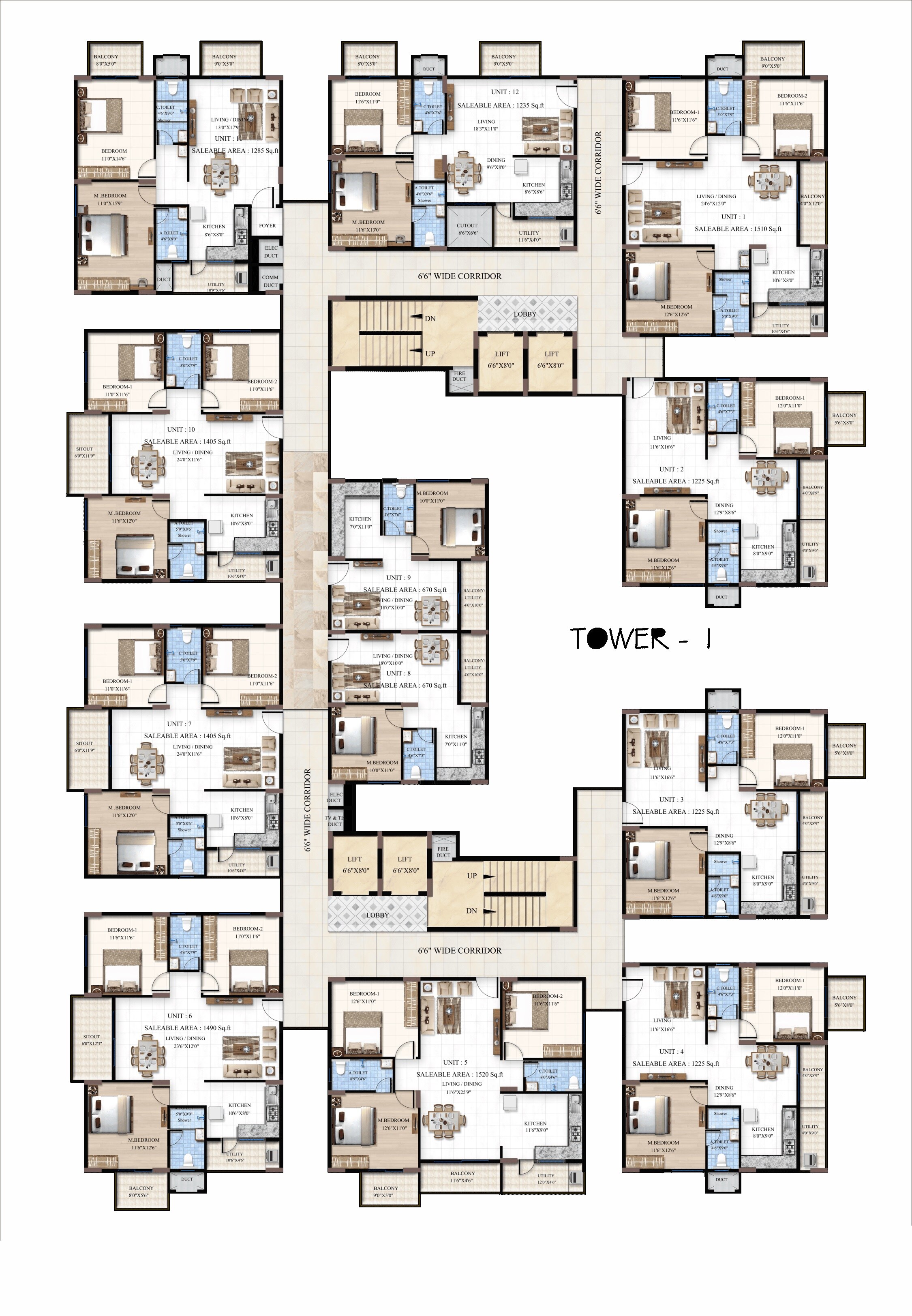 PSR Vanasree Floor Plans 1