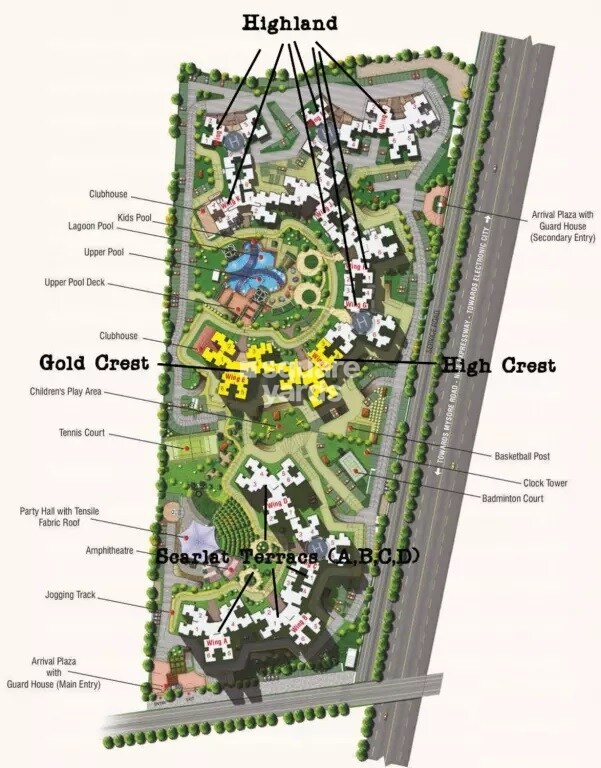 Puravankara High Crest Master Plan Image