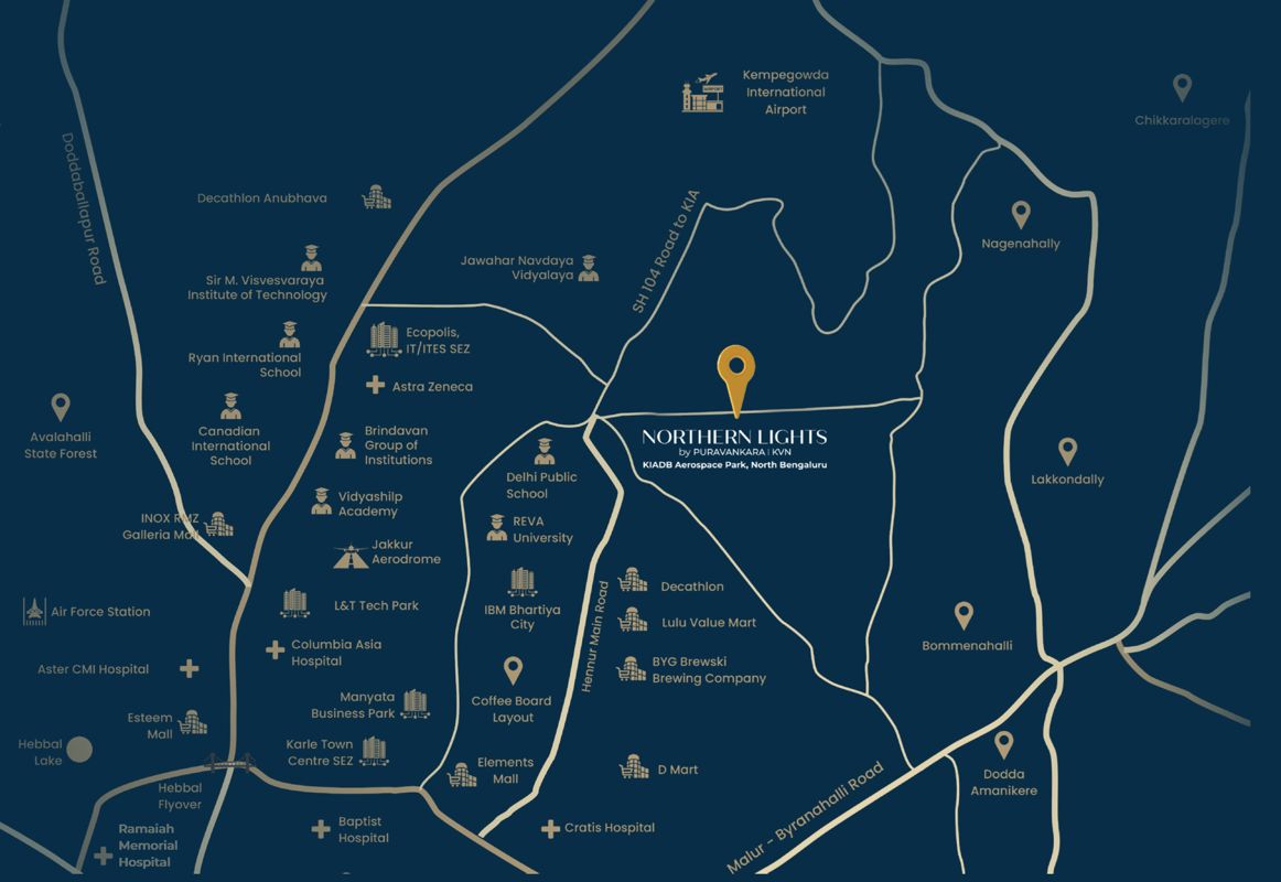 Puravankara Northern Lights Location Image