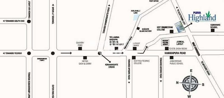 Puravankara Purva Highland Location Image