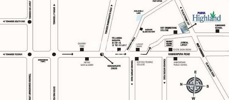 Puravankara Purva Highland Location Image