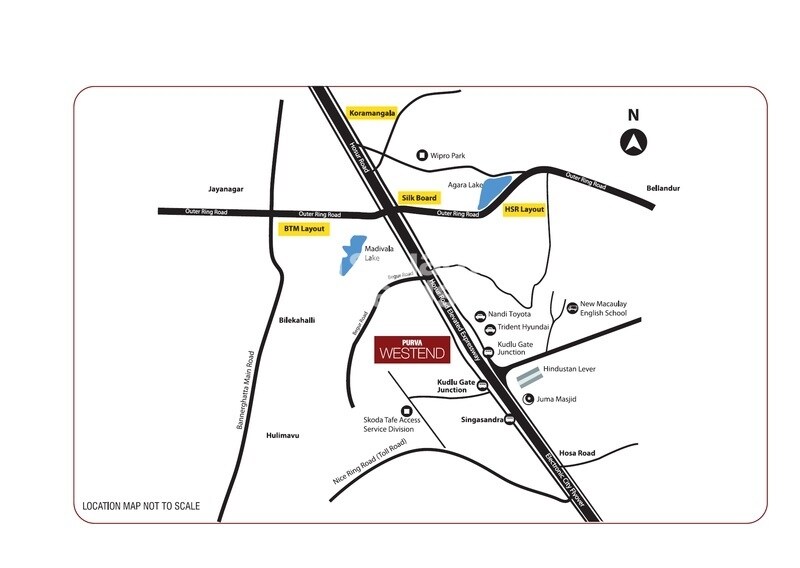 Puravankara Purva Westend Fresco Location Image