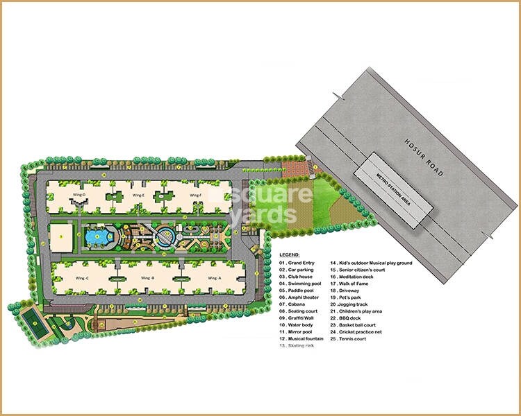 Puravankara Purva Westend Fresco Master Plan 1